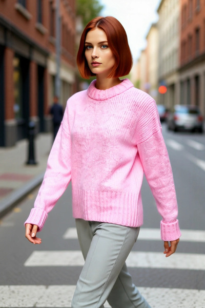 PayBuy Puloverul de tricotat oversize pentru femei cu guler înalt oferă confo...