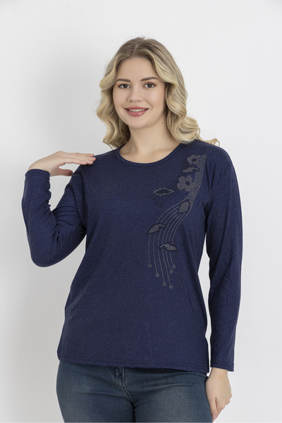 Orly More Μίνι μπλούζα από χτενισμένο βαμβάκι με ραφές από ύφασμα χειμερινής βισκόζης