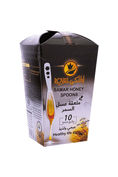 Al Malaky Royal ملاعق عسل السمر، ١٠٠٪؜ نقية وطبيعية، بدون مواد حافظة - ١٠ قطع