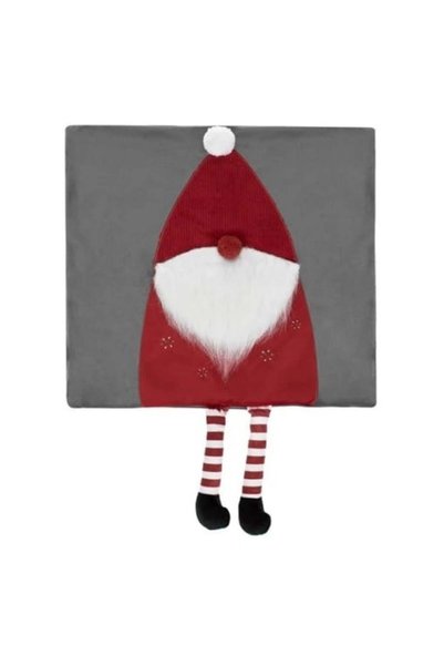OEM Față de pernă decorativă de Crăciun, dimensiune 40 x 40 cm, Gnome 3 D