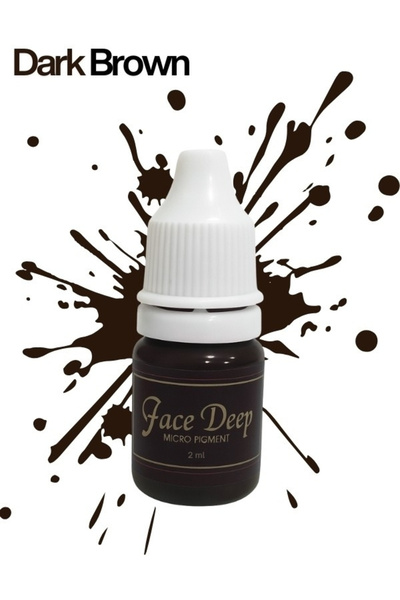 Face Deep 2ml Kalıcı Makyaj ve Microblading Boyası (Dark Brown) Yüksek Micro ...
