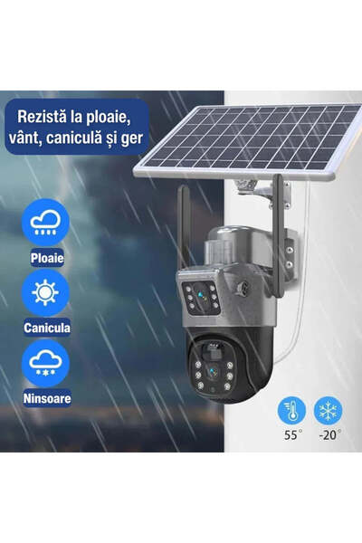 OEM Dual 4G Surveillance Camera With Solar Panel + 128 GB CARD