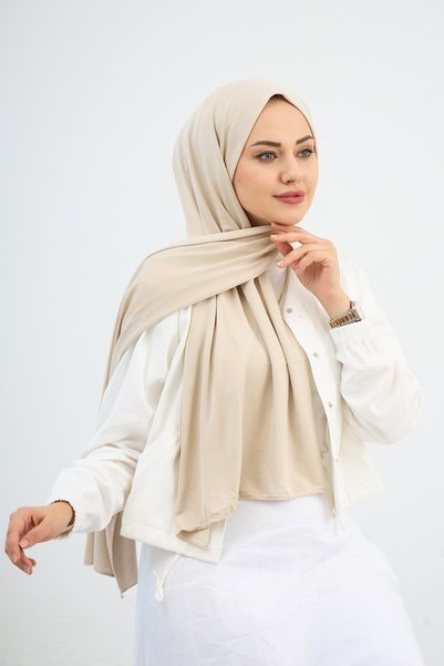 Byedauzunlar Light Beige Combed Cotton Sal