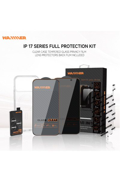 Hammer مجموعة الحماية الكاملة 10 في 1 iPhone 17 AIR حماية الجوال بالكامل جودة عالية وامان للجوال