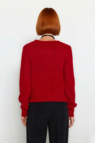 PayBuy Women's Double Breasted Knitwear Sweater Regular Fit Comfortable Cut Medium Thickness Plain Pattern Standard Sleeve Long Sleeve