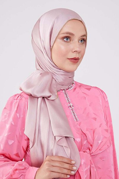 Levidor Pudra Yanları Taş Şeritli Brilant Şal