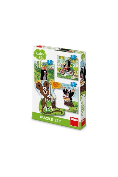Robentoys Puzzle 3 in 1, Little Mole on the Meadow - DINO TOYS