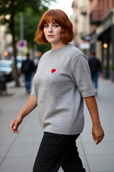 PayBuy Pulover de tricotat pentru femei, cu broderie de cireșe, cu gâtul rotu...