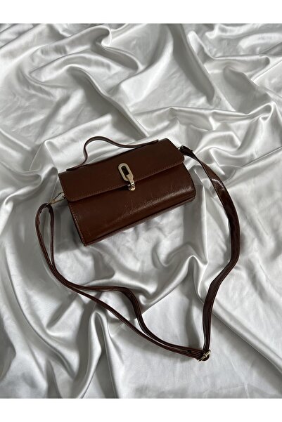 Mia Collection Μοντέλο Bodo για γυναικεία τσάντα χειρός και ώμου, καφέ χρώμα