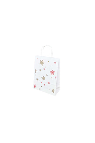 Papette Set of 10 Kraft Paper Bags with Pattern 4 Christmas 18 x 24(H) x 7cm