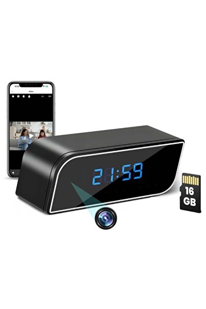 iUni Ceas spion cu cameră WiFi IP99, 16GB, Full HD, 150 de grade, vedere nocturnă