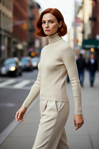 PayBuy Pulover de tricotat de bază, cu mânecă lungă, cu gât roșu, personalizat pentru femei, ideal pentru zilele de iarnă, acrilic