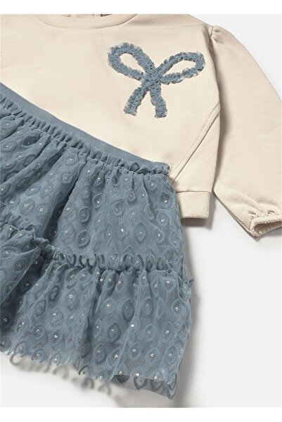 MAYORAL Baby Girl 2-Piece Tulle Skirt Sweat Set Blue 2923