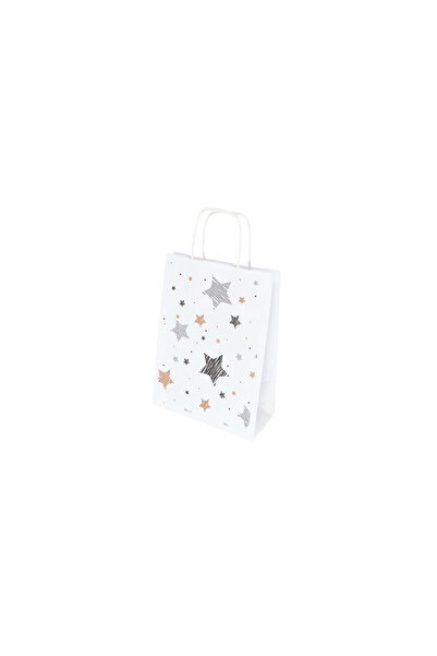 Papette Set of 10 Kraft Paper Bags with Pattern 1 Christmas 18 x 24(H) x 7cm