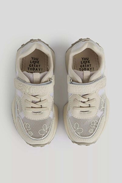 MOTHERCARE Floral Mesh Panel Trainers