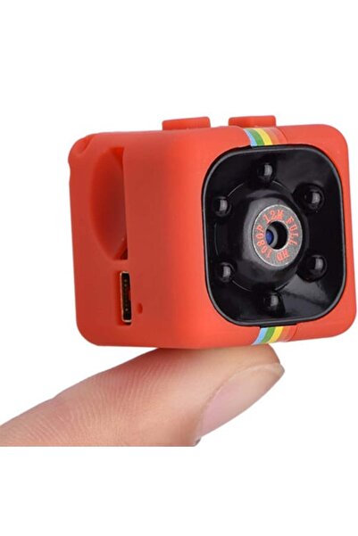 iUni Mini Spy Camera SQ11, Full HD 1080p, Audio Video, Night Vision, Red
