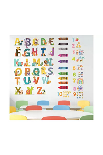 Inovius Sticker Perete Autocolant Alfabet cu Animale 41 x 3 x 3 - 78333