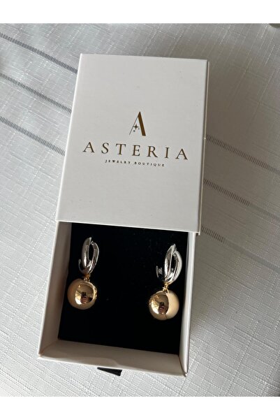 Asteria Jewelry أقراط دائرية مزدوجة اللون من Pinterest