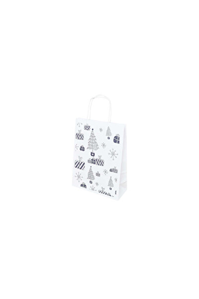 Papette Set of 10 Kraft Paper Bags with Pattern 7 Christmas 18 x 24(H) x 7cm