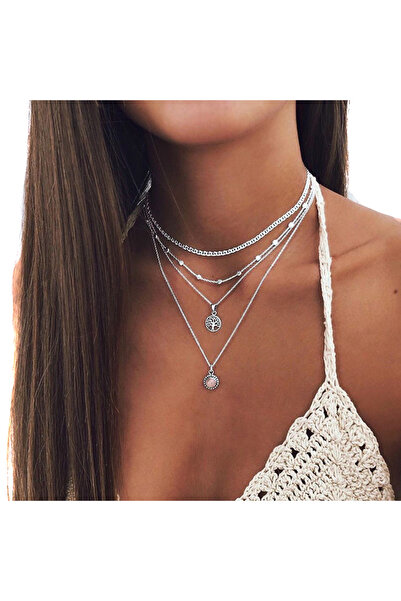 Other COLIER CHOKER LUNG BOHO CELEBRITY, ARGINTIU 29
