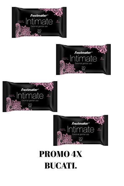 Freshmaker PACHET PROMO 4 BUCATI - SERVETELE UMEDE INTIME, 20 BUC.