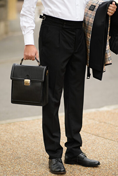 Couture For Gentlemen Black Italian style gurkha trousers CFGK006