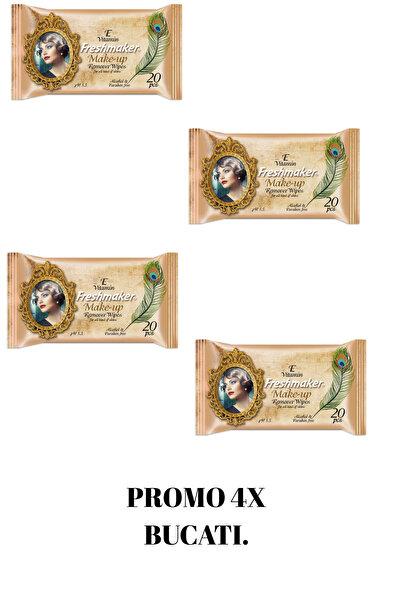 Freshmaker Promo pack of 4 pieces - makeup remover wipes, 20 pcs.