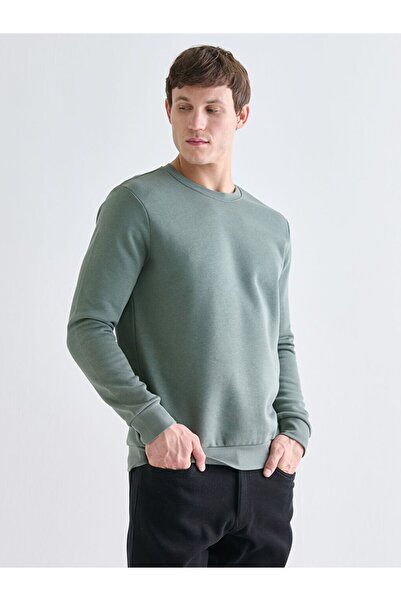 LC Waikiki LCWAIKIKI basic guler rotund Hanorac pentru bărbați tricou