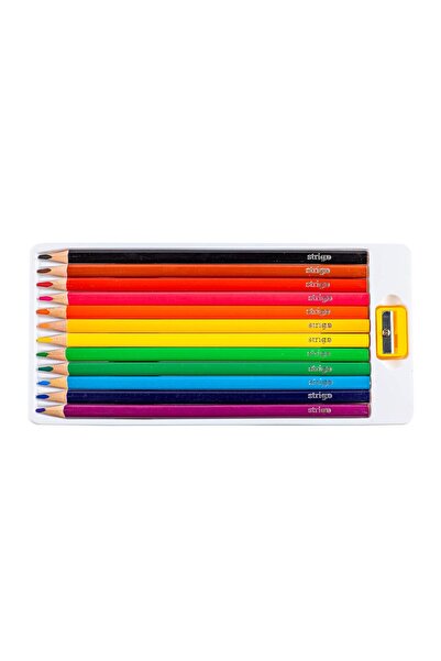 Strigo Colored pencils, 12 colors, with sharpener SSC110