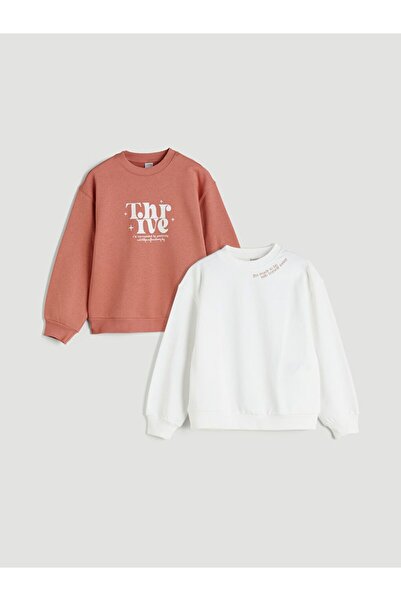 LC Waikiki Crew Neck Girls' Sweatshirt 2-Pack