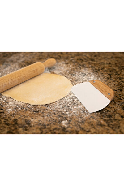 YDGR Stainless Steel Dough Cutter – with Scale, Oak Handle, Ergonomic Scraper (15.5 X 11 cm)