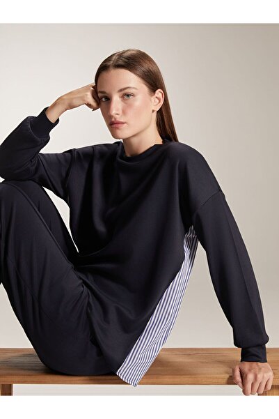 LC Waikiki Γυναικείο φούτερ με ριγέ λαιμόκοψη