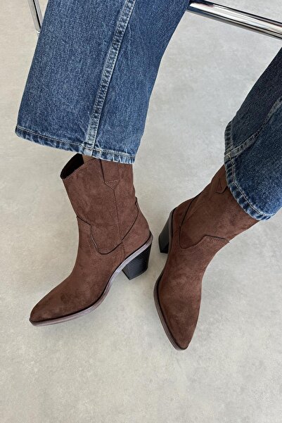 STRASWANS Maven Жіночі замшеві черевики на підборах, кавові