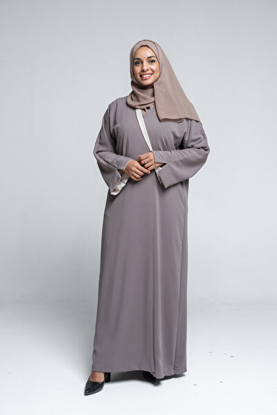 LAVİNİA Lavinia women's abaya, double-sided, soft silk fabric