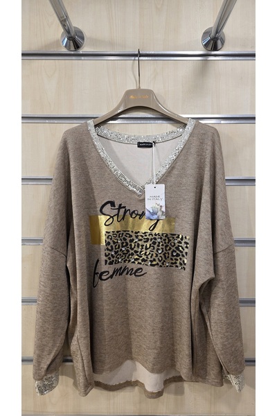 Park Moda Μπλούζα με στάμπα Leopard Stone Trock