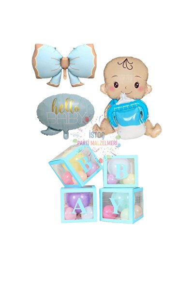 Generic Brand Baby Boxed Blue Baby Boy Hospital Room Decoration Balloon Set
