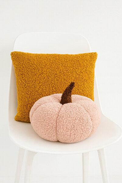 Madame Clean Home Teddy Decorative Pumpkin Pillow and Inner-Filled Cushion
