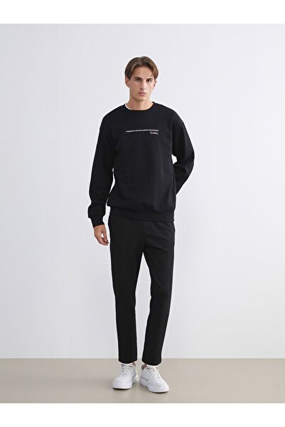 LC Waikiki Ανδρικό φούτερ με στάμπα Crew Neck