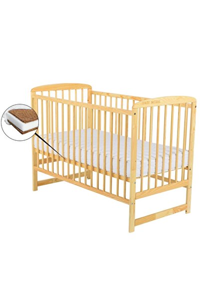 Babyneeds Ξύλινη κούνια μωρού Babyneds, 120x60 cm, ξύλο πεύκου, Ola + στρώμα ...