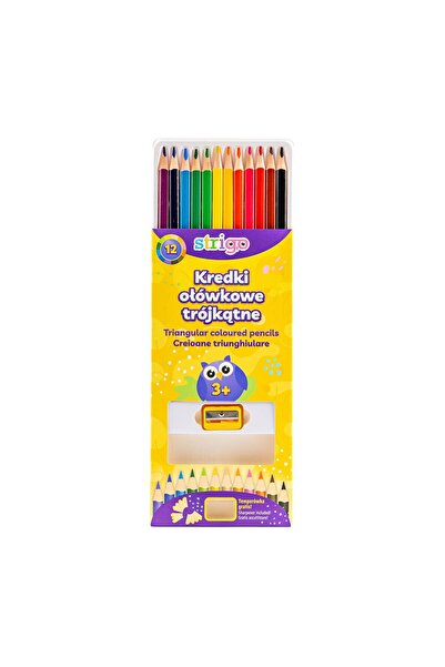 Strigo Colored pencils, 12 colors, with sharpener SSC110