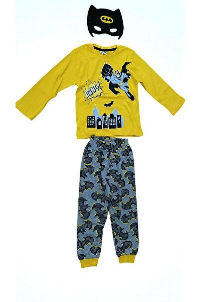 MİLAYS LİFE HOME COLLECTİON ÇOCUKLAR İÇİN GÖZ MASKELİ KARAKTER BASKILI %100 PAMUK 3 LÜ PİJAMA TAKIMLARI