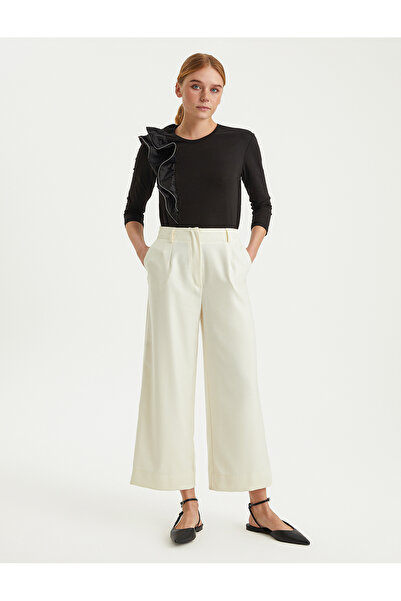 BGN workshop Pantaloni din amestec de viscoză cu picioare largi plisate