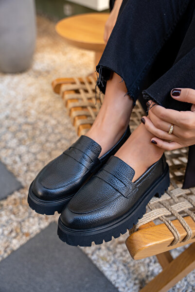 LAMİNTA Дамски мокасини от естествена кожа Ladin Black