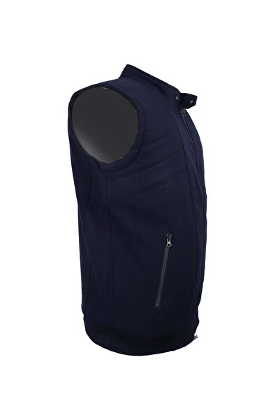 tambattal Dekons Plus Size Wool Cashmere Vest with High Collar (Loose Comfortable Fit)