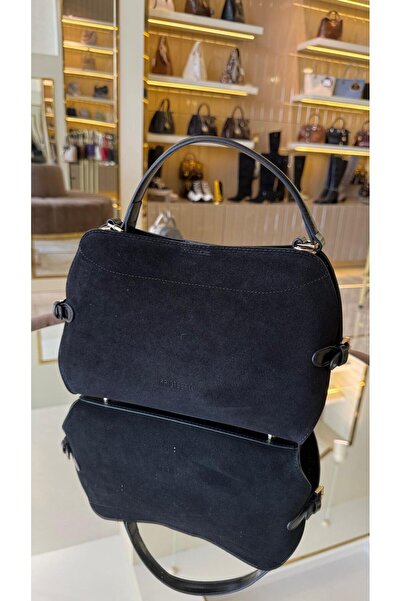 KRISTE BELL İthal Süet-Cilt Çift Yönlü Kadın Çanta -27082-