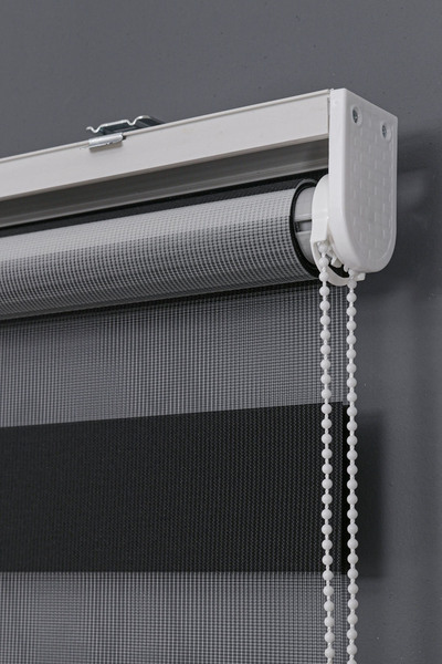 Kozastor Bambu Zebra Stor Perde – Siyah 09