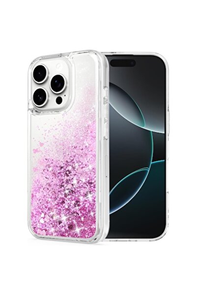 isag Husa compatibila cu iPhone 16 Pro Max, cu Apa si Sclipici, Glitter, Fash...