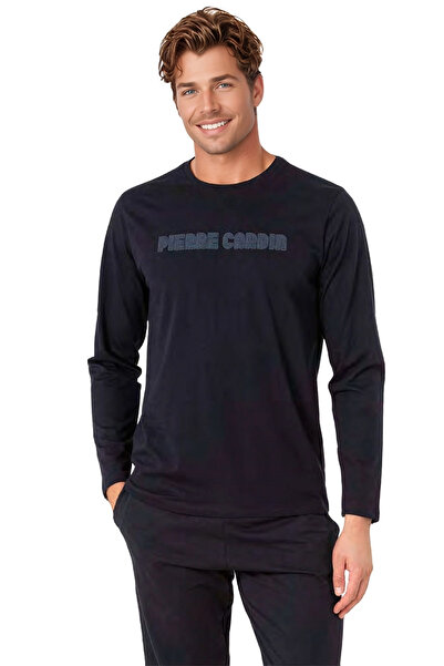 Pierre Cardin Чоловічий ліцензований комплект піжами з довгими рукавами з бавовни