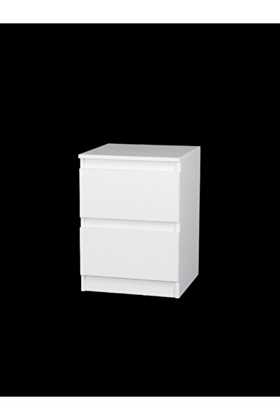BEC13 High-quality wooden nightstand in white, 40 cm
