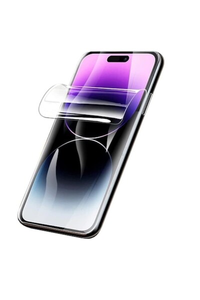 isag Folie de protectie ecran din silicon, TPU, Perfect fit, compatibila cu iPhone 14 Pro, acopera tot ec